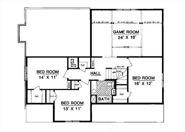 Upper level floor plan